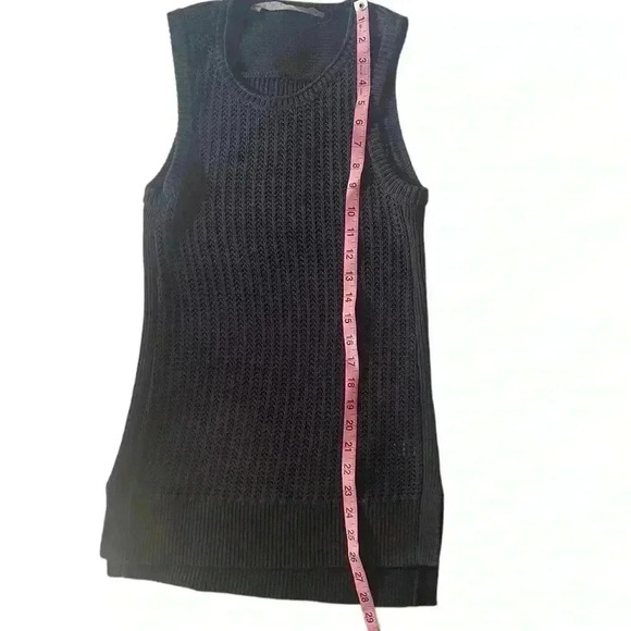Athleta Knit Navy Blue Tank Top High-Low Hem Size XS - Picture 8 of 10